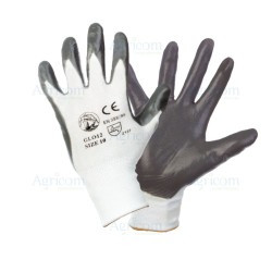 ART. GLO12-9 GUANTO SPALMATO NITRILE GRIGIO TAGLIA 9