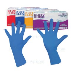 GUANTI IN LATTICE PESANTE BLU, CONFEZIONE 50 PZ - TAGLIA G