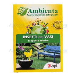 ZAPI AMBIENTA INSETTI DEI VASI - TRAPPOLA 4 FARFALLE ADESIVE