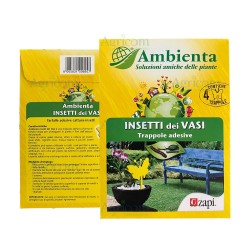 ZAPI AMBIENTA INSETTI DEI VASI - TRAPPOLA 4 FARFALLE ADESIVE