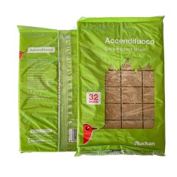 AUCHAN ACCENDIFUOCO FIBRA 32 CUBETTI
