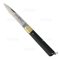 ART. 84 COLT.SFILATO, MAN. NERO,TESTINE OTTONE,LAMA INOX - 21 CM