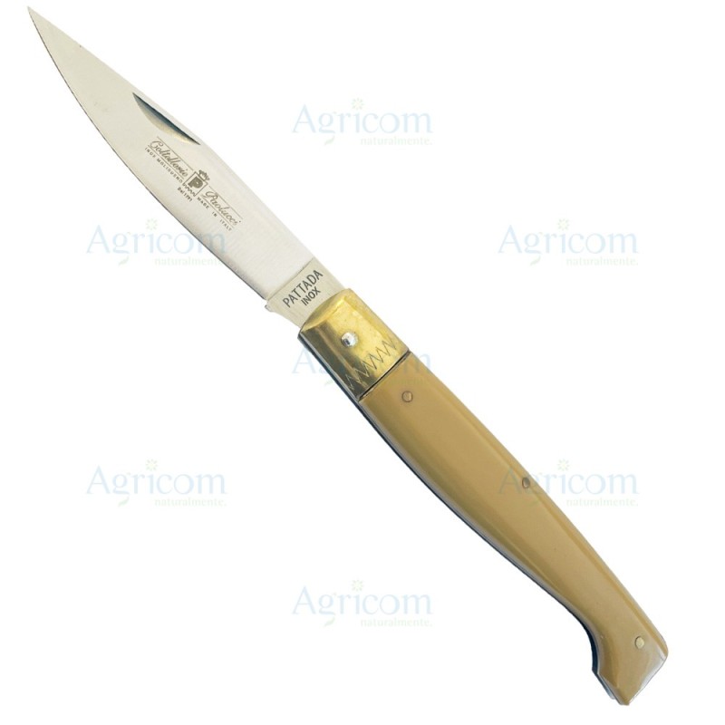 ART. 737 COLT.PATTADA, MAN. F.TO MONTONE,MOLLA,LAMA INOX - 22 CM
