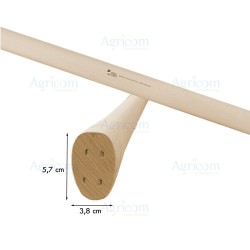 ART. 084 MANICO PER ACCETTA OVALE, FAGGIO 35 x 53 OVALE - 100