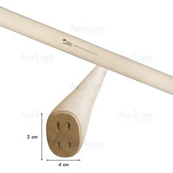 ART. 116 MANICO PER MAZZA, FAGGIO 36 x 50 OVALE - 100 CM