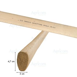 ART. 222 MANICO PER ACCETTINA OVALE, FAGGIO 19 x 36 - 60 CM
