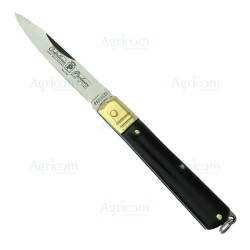ART. 84 COLT.SFILATO, MAN. NERO,TESTINE OTTONE,LAMA INOX - 17 CM