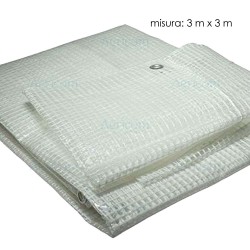 TELO OCCHIELLATO BIANCO 200 GR/MQ - 3 x 3 MT