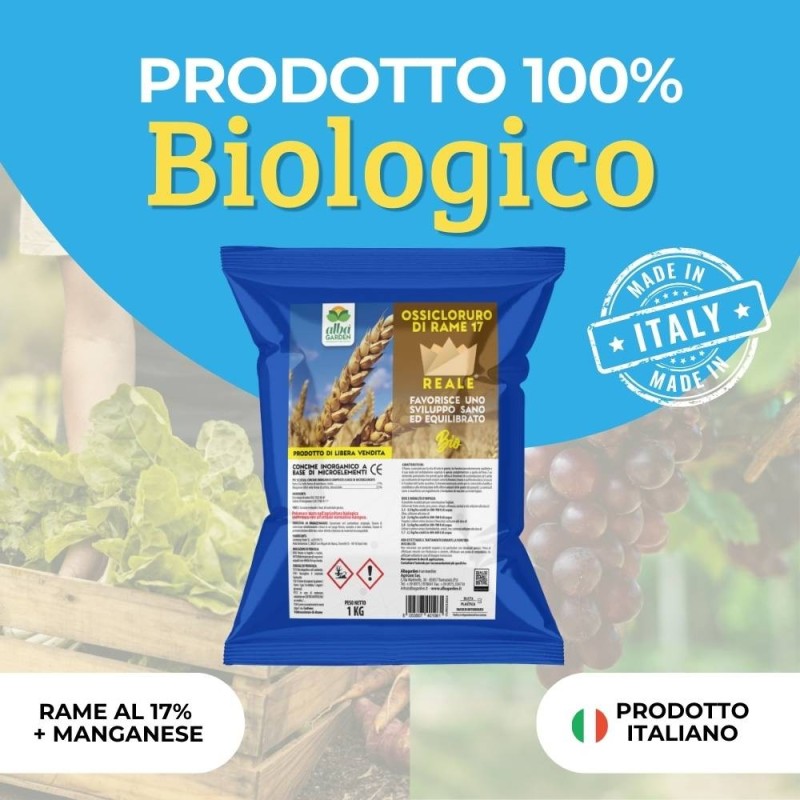 ALBAG OSSICLORURO DI RAME REALE 17% x 1 Kg CONCIME CE