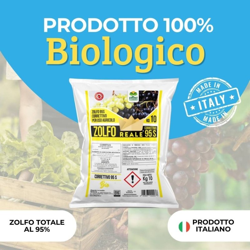 ALBAGARDEN ZOLFO CORRETTIVO 95 S - 10 KG
