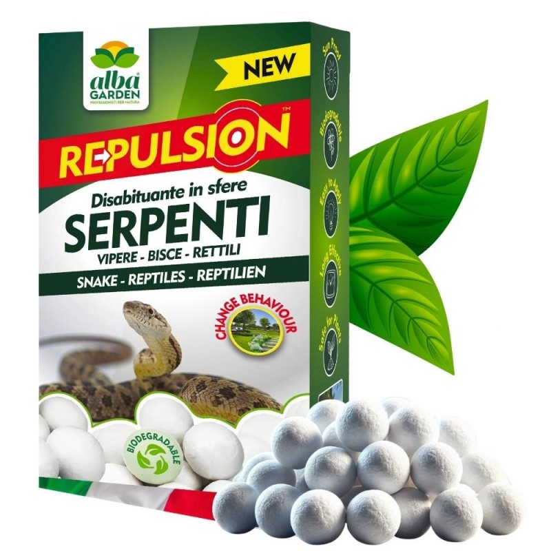 ALBAGARDEN DISABITUANTE SERPENTI SFERE DI CELLULOSA 100 g