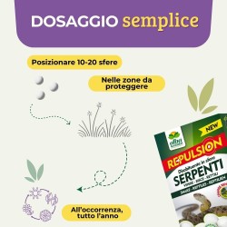 ALBAGARDEN DISABITUANTE SERPENTI SFERE DI CELLULOSA 100 g