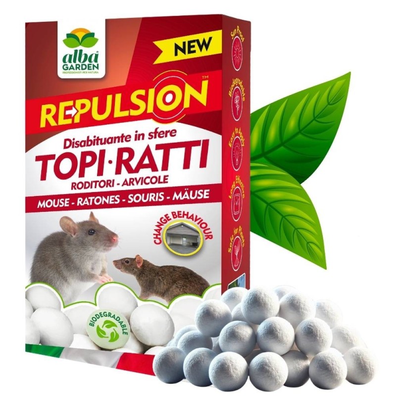 ALBAGARDEN DISABITUANTE TOPI E RATTI SFERE DI CELLULOSA 100 g
