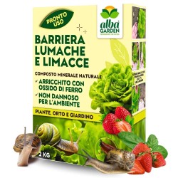 ALBAGARDEN BARRIERA LUMACHE NATURALE CON OSSIDO DI FERRO 2 Kg