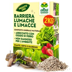 ALBAGARDEN BARRIERA LUMACHE NATURALE CON OSSIDO DI FERRO 2 Kg
