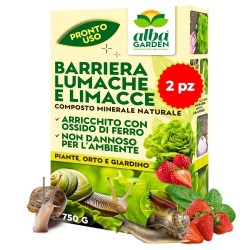 ALBAGARDEN BARRIERA LUMACHE NATURALE CON OSSIDO DI FERRO 750 g