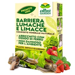 ALBAGARDEN BARRIERA LUMACHE NATURALE CON OSSIDO DI FERRO 750 g