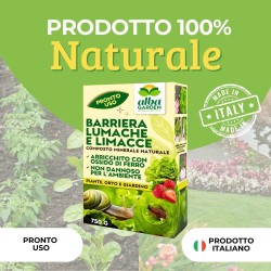 ALBAGARDEN BARRIERA LUMACHE NATURALE CON OSSIDO DI FERRO 750 g