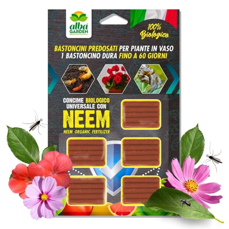 ALBAGARDEN BASTONCINI DI NEEM BIO 50 g (25 PZ)