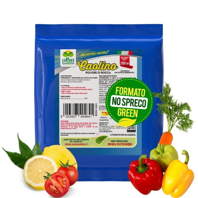 ALBAGARDEN CAOLINO POLVERE DI ROCCIA 200 g