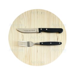 ART. 942 TAGLIERE ROTONDO + 1 COLTELLO + 1 FORCHETTA