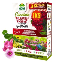 ALBAGARDEN CONCIME GRANULARE PER GERANI E PIANTE FIORITE 1 Kg