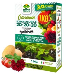 ALBAGARDEN CONCIME IDROSOLUBILE NPK 20-20-20 + TE 1 Kg