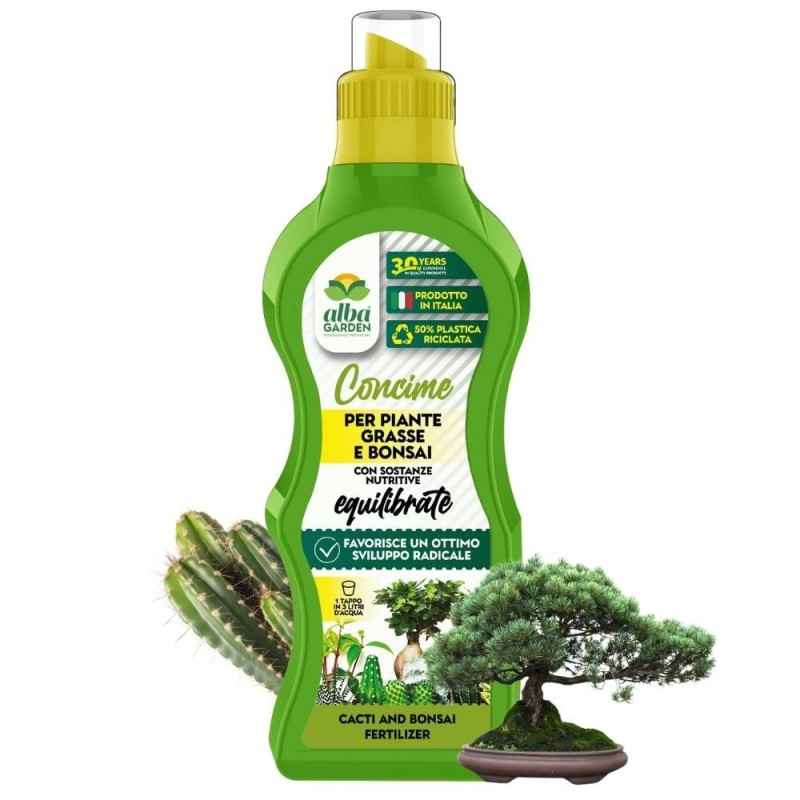 ALBAGARDEN CONCIME LIQUIDO PER PIANTE GRASSE E BONSAI 500 g