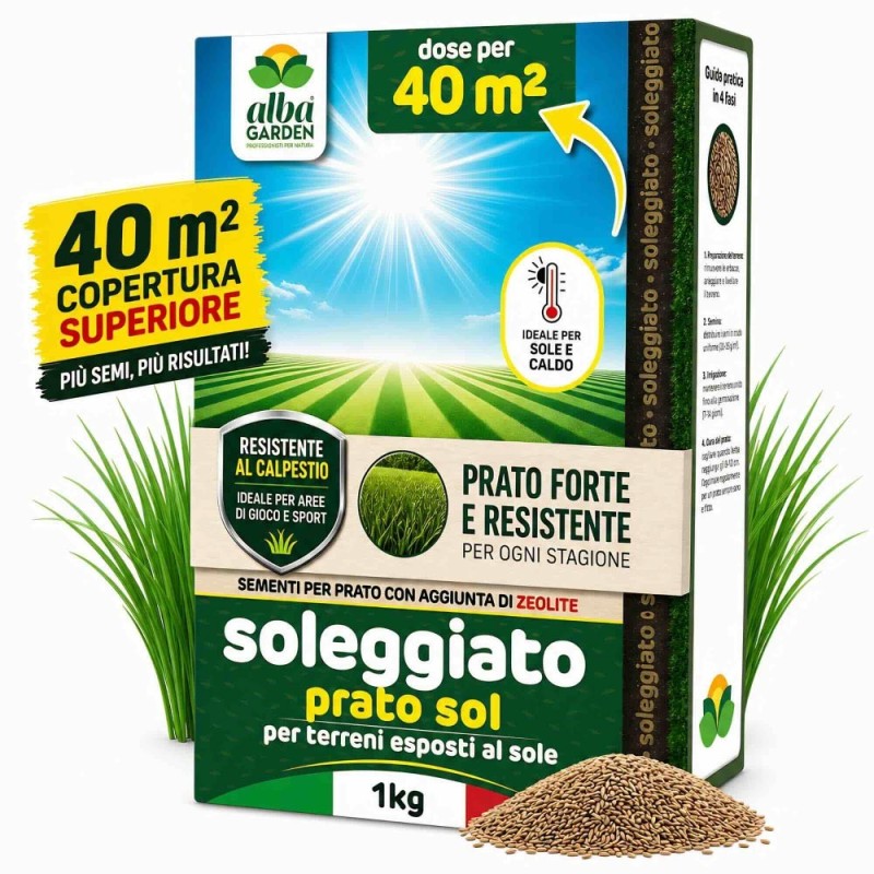 ALBAGARDEN SEME PRATO SOLEGGIATO 1 Kg - PRATOSOL