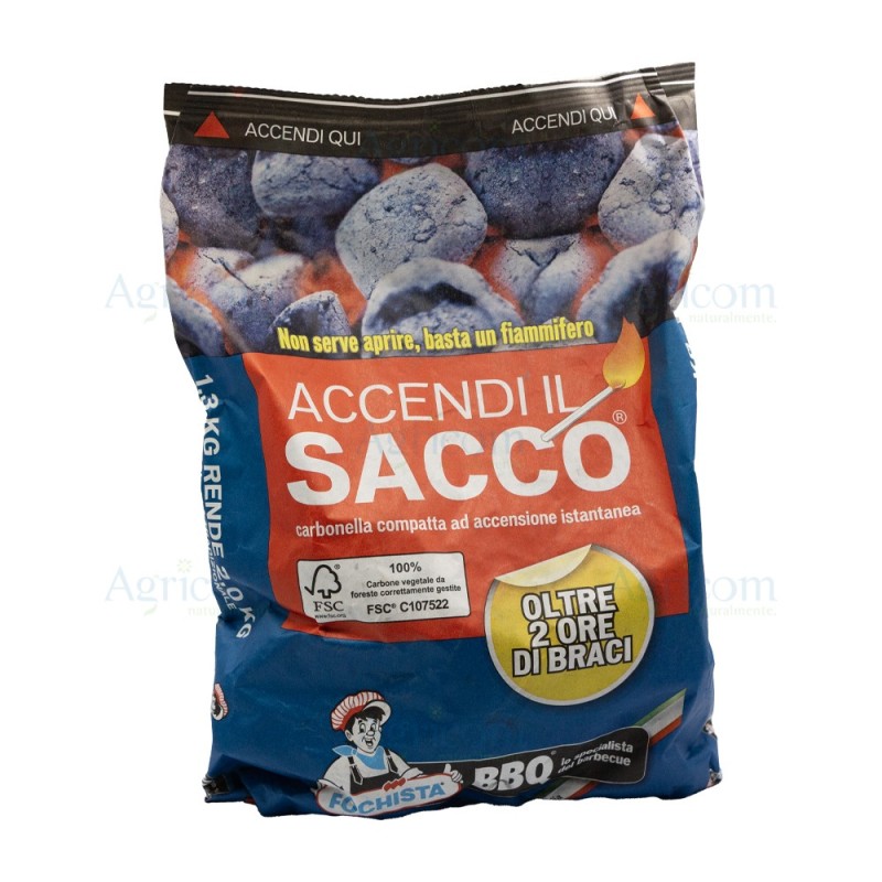 ACCENDI IL SACCO CARBONE VEGETALE x 1,3 KG
