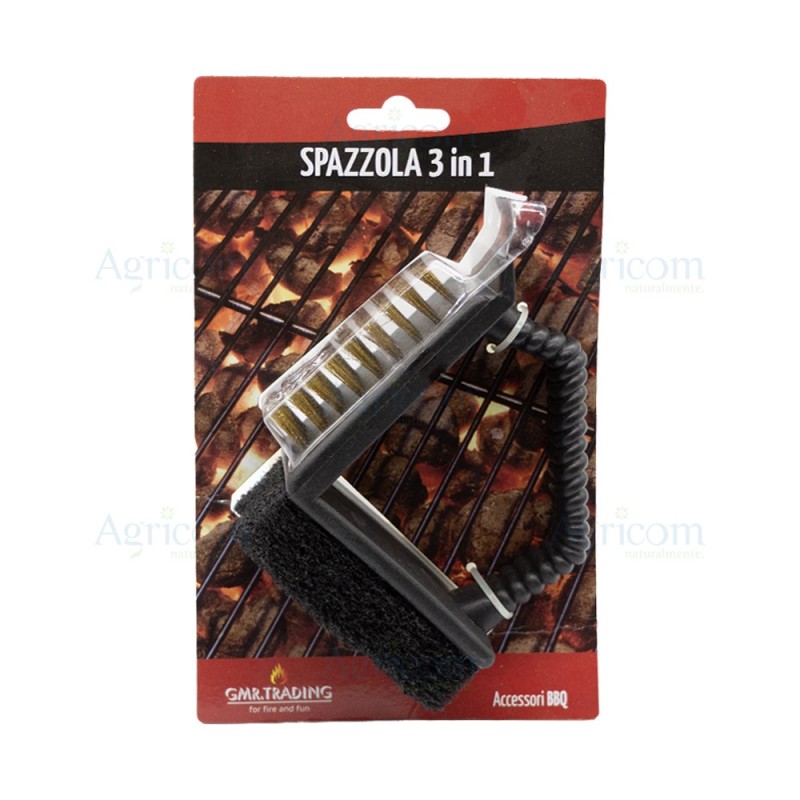ART. 00030N SPAZZOLA PER BBQ 3 FUNZIONI