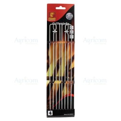 ART. 57595 BBQ SPIEDINI PZ 4 ACCIAIO INOX 29 CM