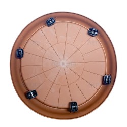 BIBLO SOTTOVASO CON ROTELLE CM 60 TERRACOTTA