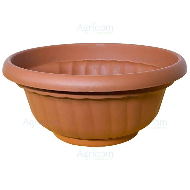 CIOTOLA SIBARI CON SOTTOVASO CM 25 TERRACOTTA