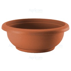 TERRAE CIOTOLA CON SOTTOVASO CM 25 TERRACOTTA
