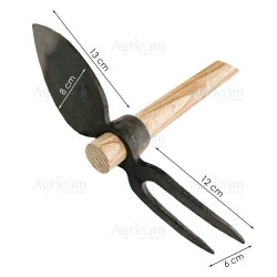ART. 8210 ZAPPINO CUORE CON CORNA GR. 400, MANICATO - 28 CM