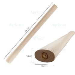 ART. 017 MANICO PER MARTELLINA, FAGGIO 25 x 37 OVALE - 40 CM